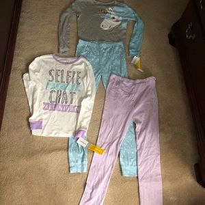 2 New Carter pajama sets (2 pieces each)